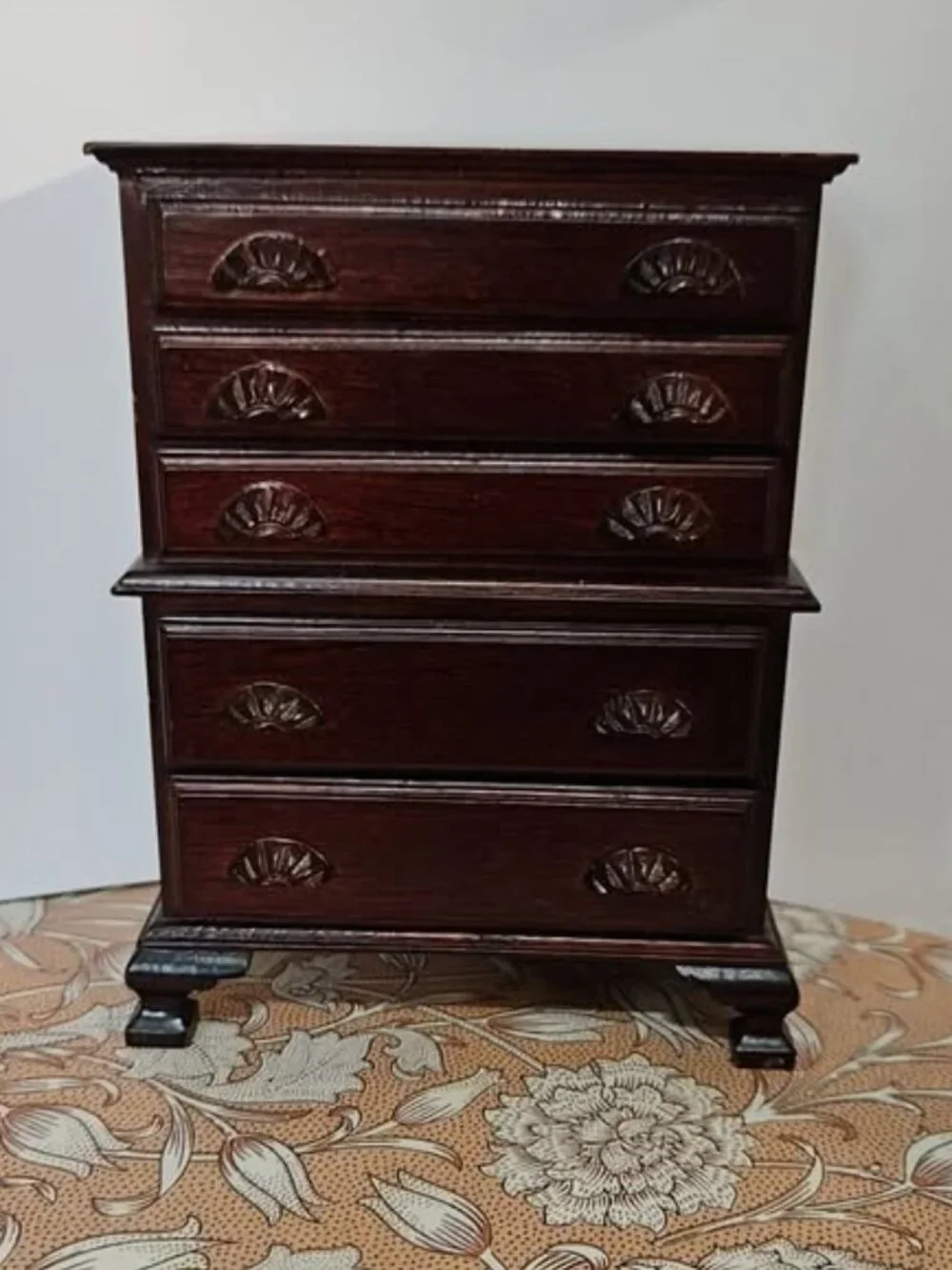 Dollhouse Miniature Wooden Dresser 1:12 Scale, Vintage and Rare